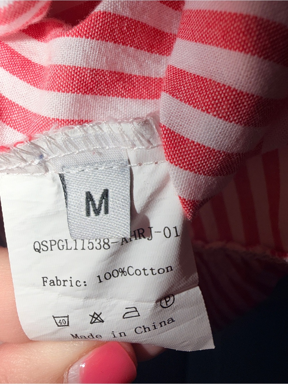 Utcoco, Red Striped Tie-Waist Maxi Dress, M - Picture 6 of 6